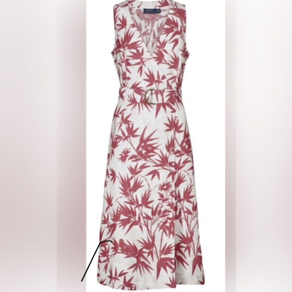 Polo Ralph Lauren Floral Linen belt dress NWT